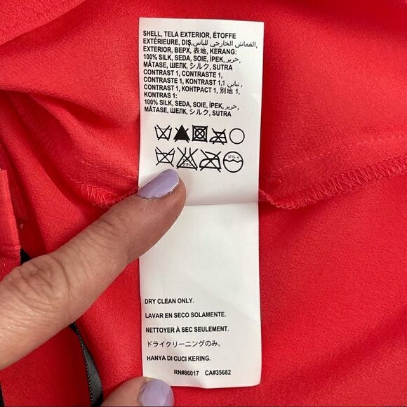 bebe Sleeveless Button Down Blouse - Hibiscus - Picture 12 of 13